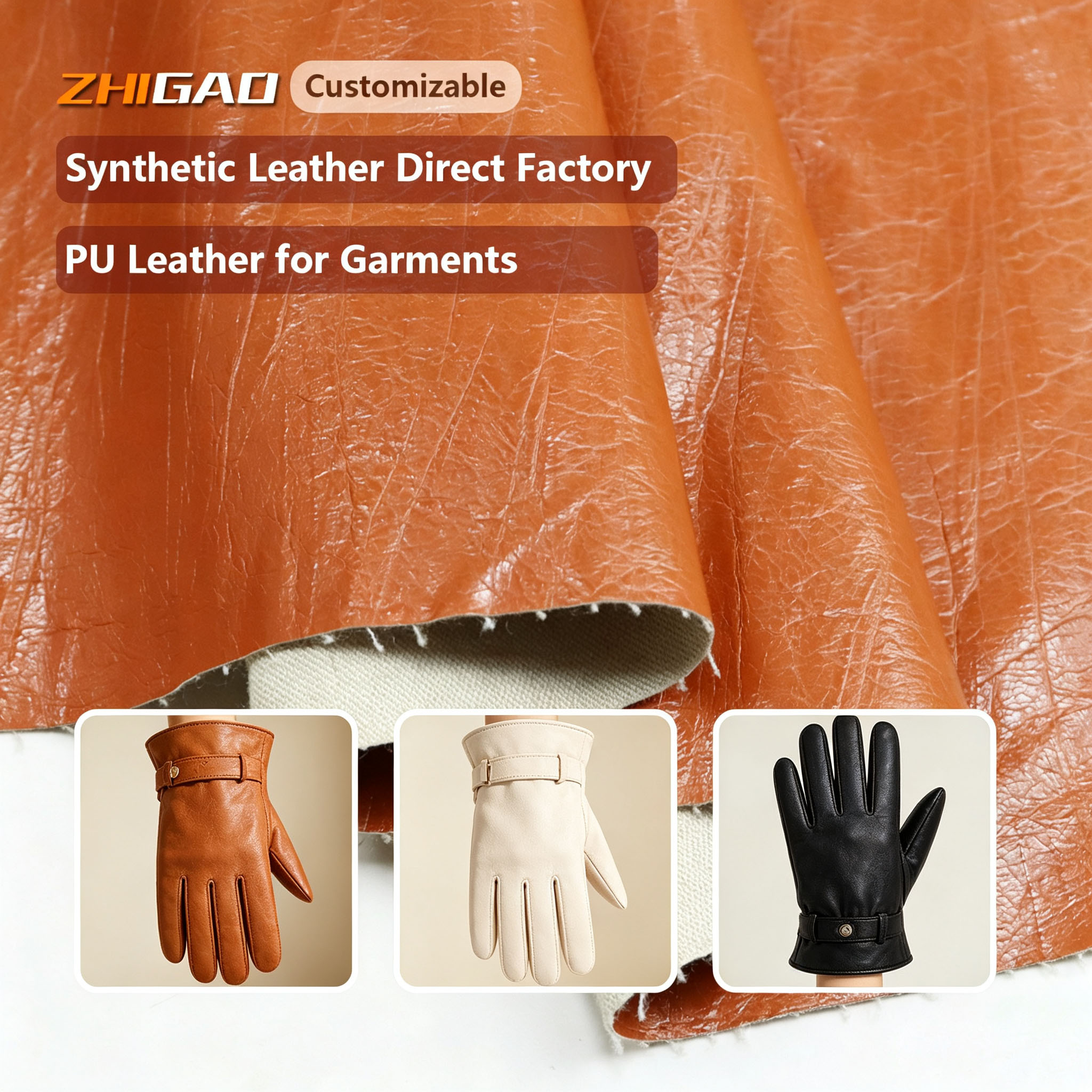 Soft Flexible PU Leather Fabric for Glove Production | Garments Leather for Gloves | Xianggao Leather Factory