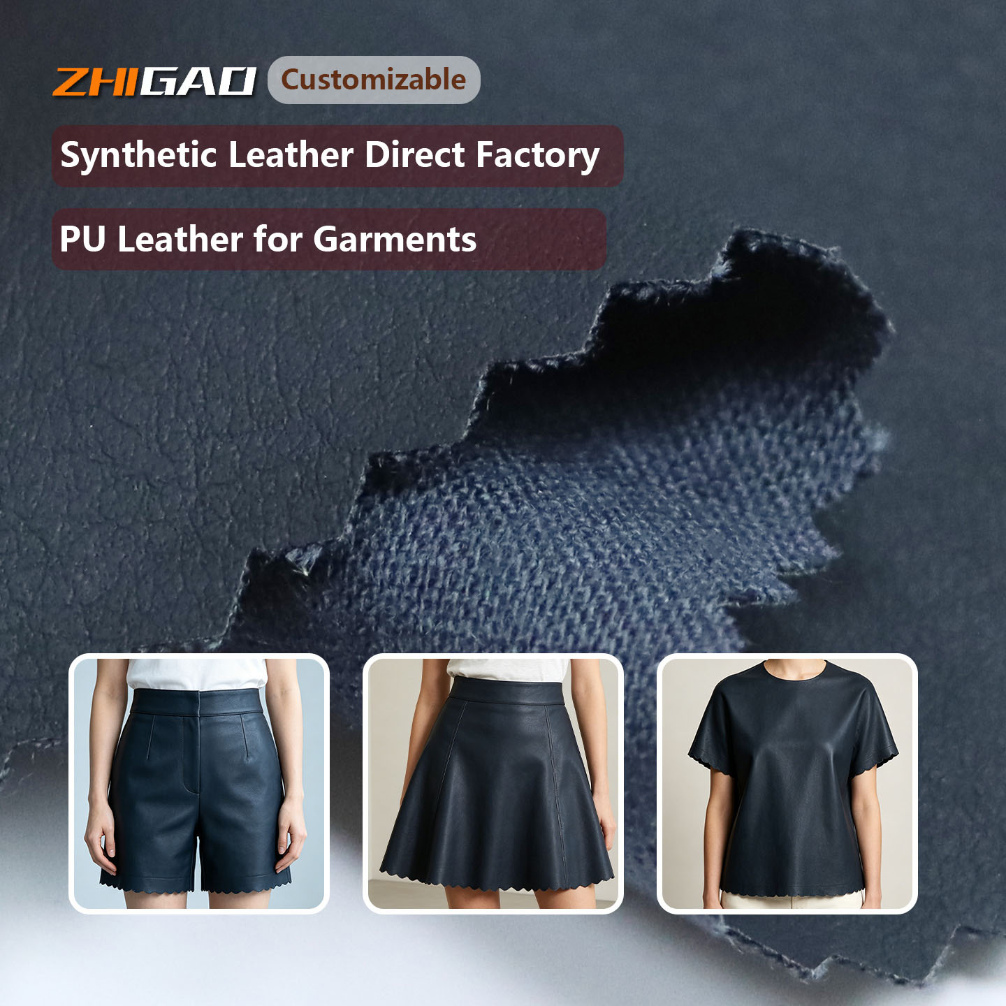 Garments Leather for Accessories | Premium Synthetic PU Leather Fabric for Fashion Accessories | Xianggao Leather Factory